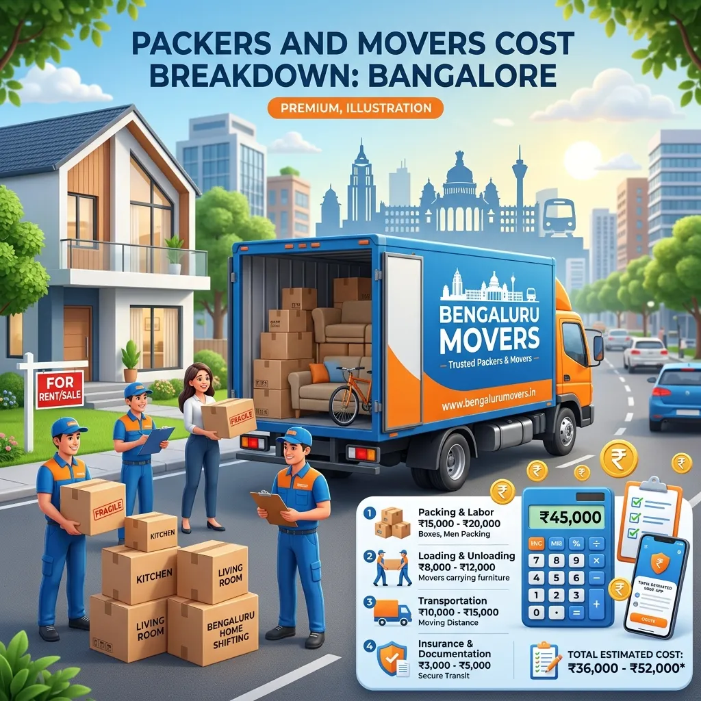 Packers and Movers Bangalore Charges 2026 - Complete Price List and Cost Guide