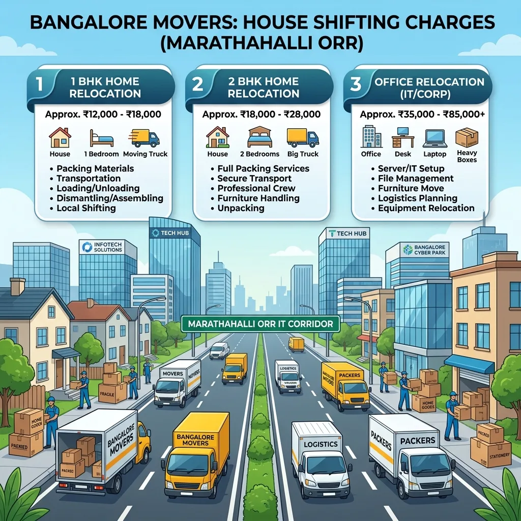 House Shifting Charges in Marathahalli